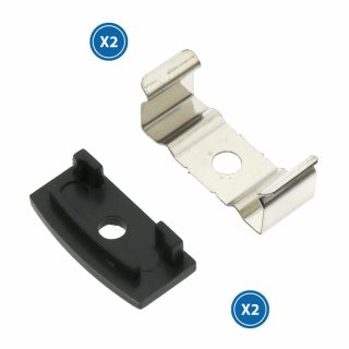 Pack 2 Tapones y 2 grapas para Perfil LM3730 - NLM3730A