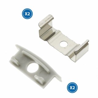 Pack 2 Tapones y 2 grapas para Perfil LM3731 - NLM3731A