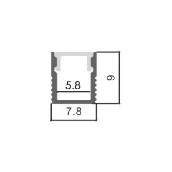 Perfil de aluminio Fine - 2 metros - NLM3739 - Imagen 2
