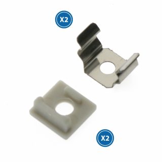 Pack 2 Tapones y 2 grapas para Perfil LM3743 - NLM3743A