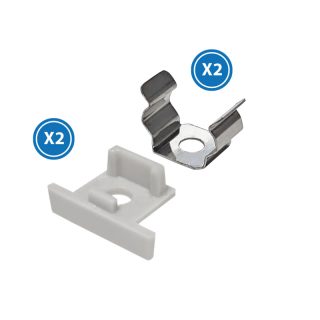 Pack 2 Tapones y 2 grapas para Perfil LM3745 - NLM3745A