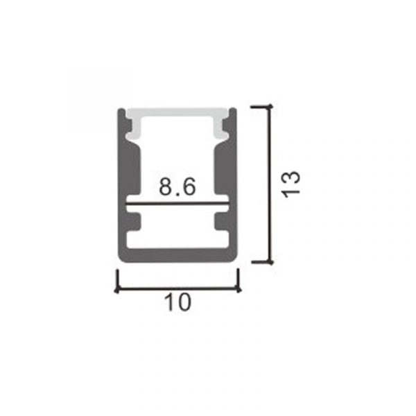 Perfil de aluminio Fix - 2 metros - N - Imagen 2