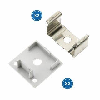 Pack 2 Tapones y 2 grapas para Perfil LM3751 - NLM3751A