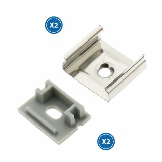 Pack 2 Tapones y 2 grapas para Perfil LM3757 - NLM3757A