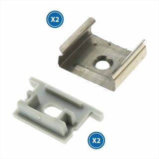 Pack 2 Tapones y 2 grapas para Perfil LM3763 - NLM3763A