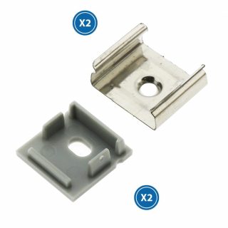 Pack 2 Tapones y 2 grapas para Perfil LM3765 - NLM3765A