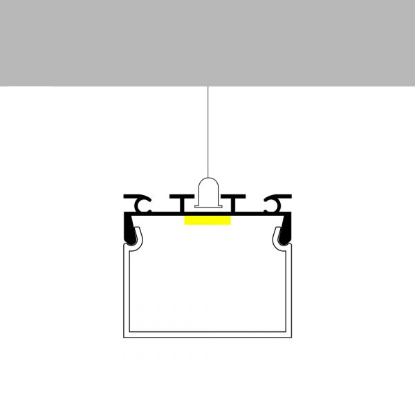 Perfil de aluminio Cubik - 2 metros - N - Imagen 3