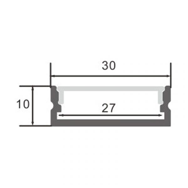 Perfil de aluminio Trake - 2 metros - N - Imagen 2