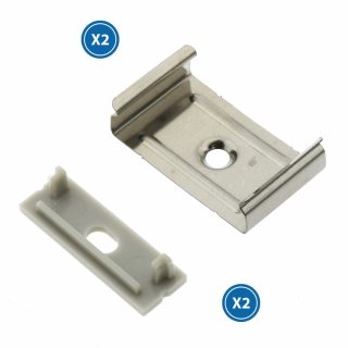 Pack 2 Tapones y 2 grapas para Perfil LM3775 - NLM3775A