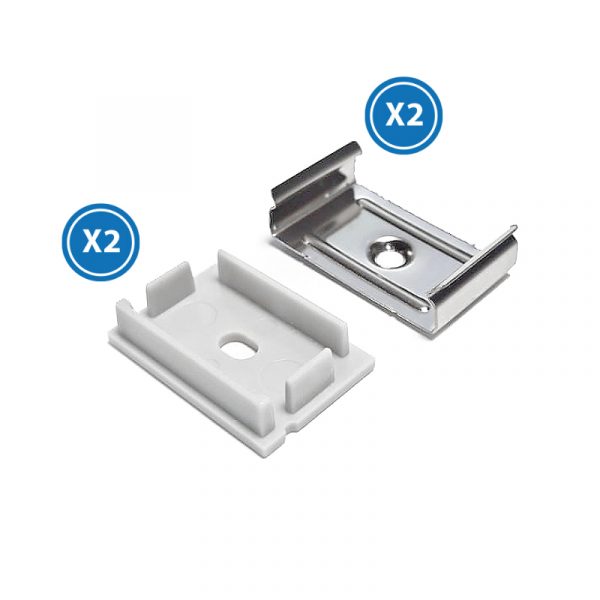 Pack 2 Tapones y 2 grapas para Perfil LM3779 - NLM3779A