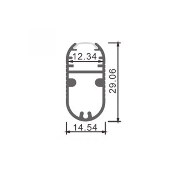 Perfil de aluminio Ink - 2 metros - N - Imagen 2