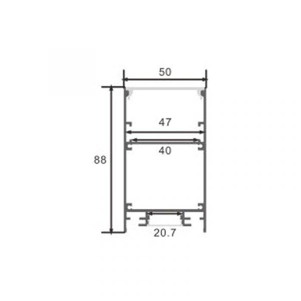 Perfil de aluminio Bieg - 2 metros - N - Imagen 2
