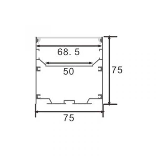 Perfil de aluminio Wef - 2 metros - N - Imagen 2