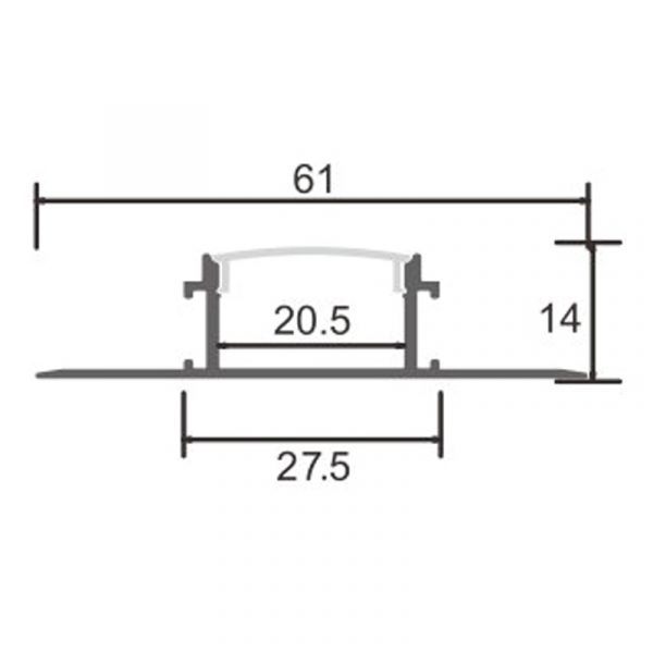 Perfil de aluminio Bird - 2 metros - N - Imagen 2