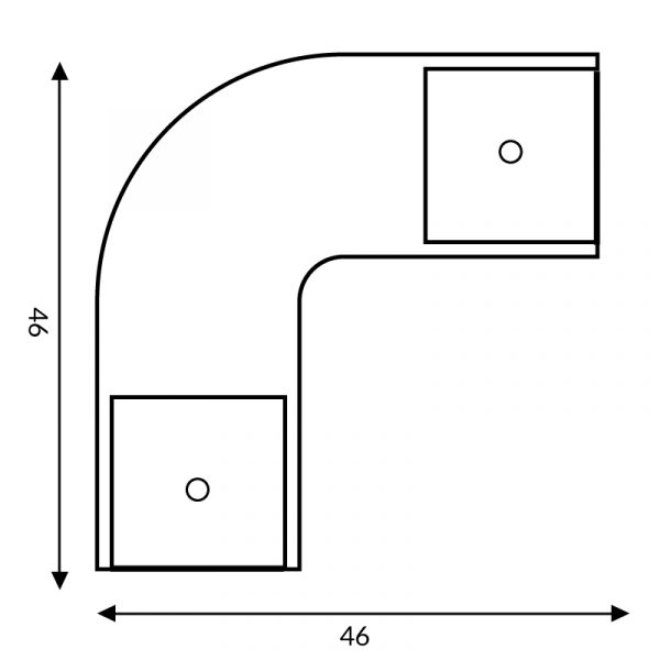 Conector 90º para perfil Sid - NLM3957 - Imagen 2