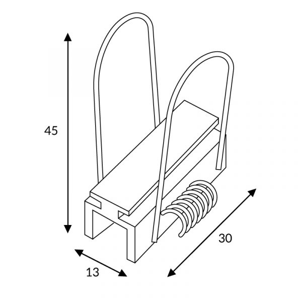 Grapas Para Perfil de Aluminio "S" - NLM3959 - Imagen 2