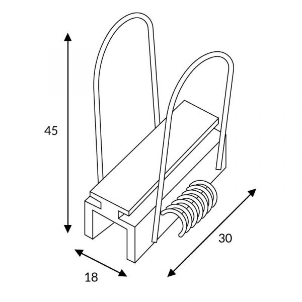 Grapas Para Perfil de Aluminio "M" - NLM3960 - Imagen 2