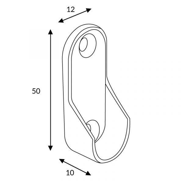 Tapa metálica para extremos de perfil led armarios - Pack 2 - NLM3964 - Imagen 2