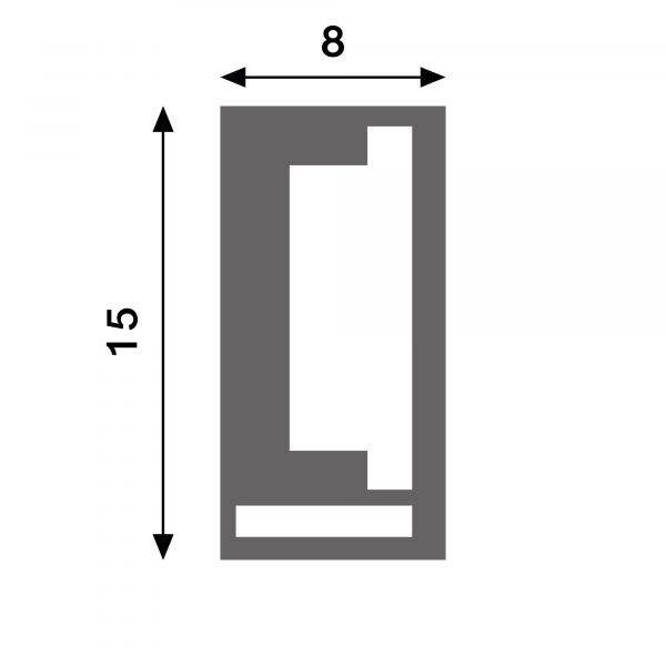 Funda De Silicona Rectanle 15X8 Para Tiras Led - 20 metros - NLM3979 - Imagen 2