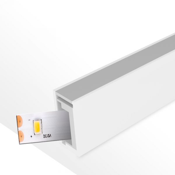 Funda De Silicona Rectanle 15X8 Para Tiras Led - 20 metros - NLM3979
