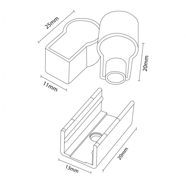 Pack Tapones y grapas para tira Funda Neon LM3977 - NLM3989 - Imagen 2