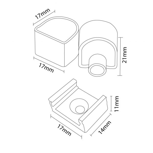 Pack Tapones y grapas para tira Funda Neon LM3982 - NLM3992 - Imagen 2