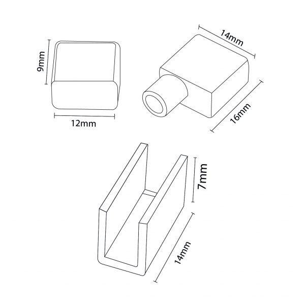 Pack Tapones y grapas para tira Funda Neon LM3983 - NLM3993 - Imagen 2