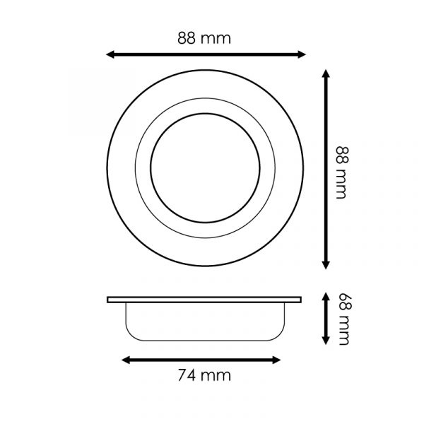 Aro para modulo/GU10/MR16 - Makaili - NLM4335 - Imagen 2