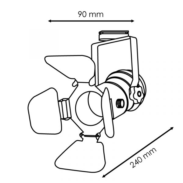 Foco portalámparas GU10 para carril Movie Monofásico - NLM4342 - Imagen 2