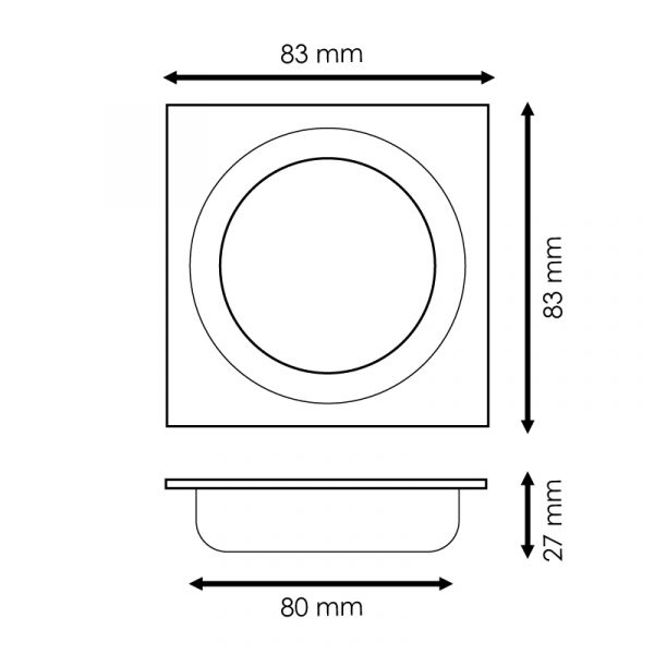 Aro Empotrable para módulo Cobfix 10W - NLM4361 - Imagen 2