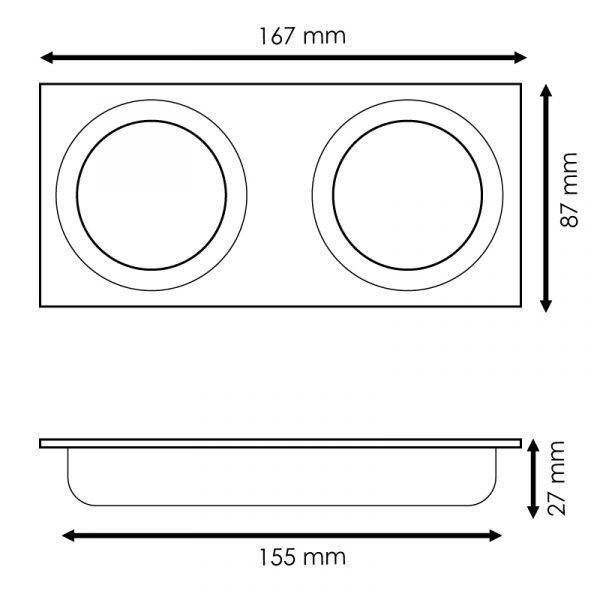 Aro Empotrable 2L para módulo Cobfix 10W - NLM4366 - Imagen 2