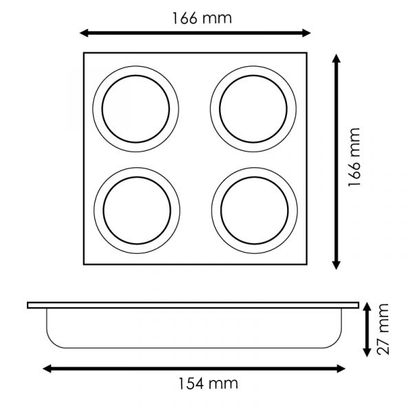 Aro Empotrable 4L para módulo Cobfix 10W - NLM4364 - Imagen 2