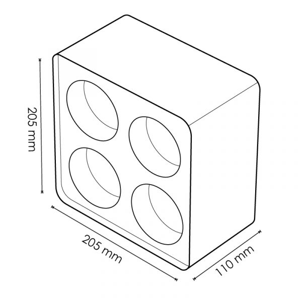 Aro de Superficie 4L Para Módulo Cobfix 10W - NLM4372 - Imagen 2