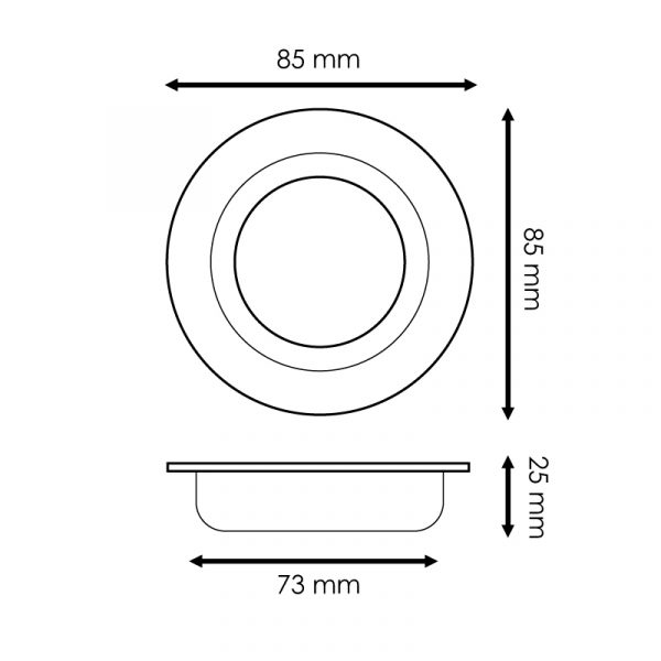 Aro Empotrable Para Módulo Cobfix 10W - NLM4378 - Imagen 2