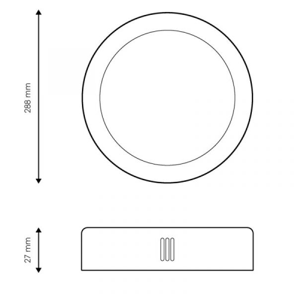 Panel de Superficie Niquel Circular 25W CCT - NLM5546 - Imagen 2