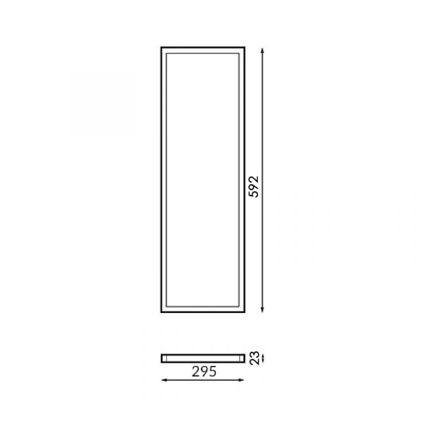 Panel LED Rectangular Serie Bure 60X30 cm 24W - N - Imagen 2