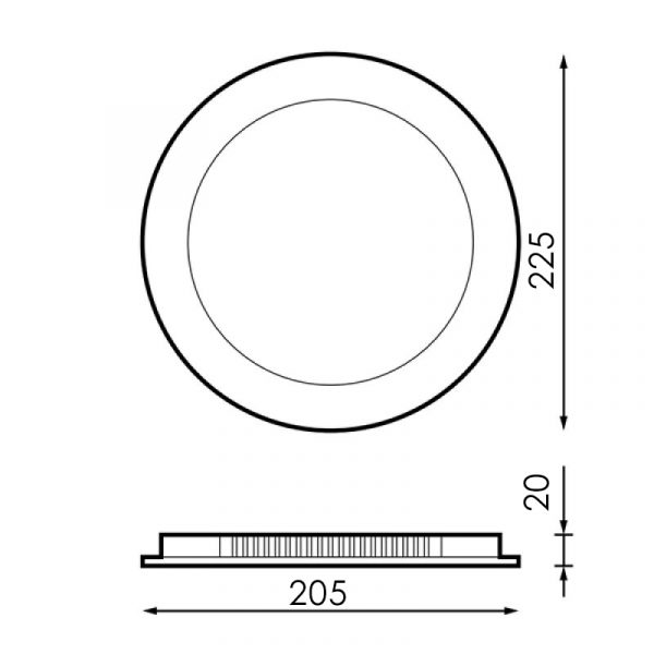 Panel LED Circular Níquel 20W CCT - NLM5520 - Imagen 2
