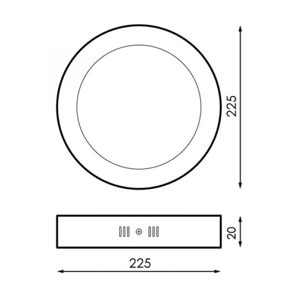 Panel de Superficie Níquel Circular 20W CCT - NLM5543 - Imagen 2