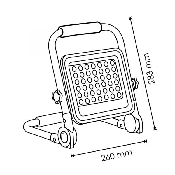 Foco proyector LED portátil con batería Laptop 20W - N - Imagen 2