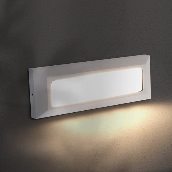 Baliza de Superficie Led Wall Long Rectangular Blanco 5W IP54 - N - Imagen 3