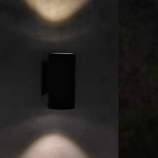 Aplique de pared LED Tube Black 2X3W IP54 - NLM6179 - Imagen 3
