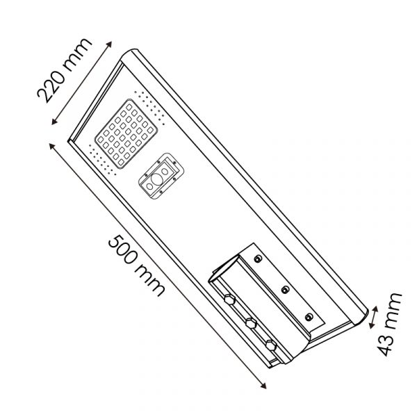 Farola Solar Led Light Pro Para Alumbrado Público 50W - DSC - N - Imagen 2
