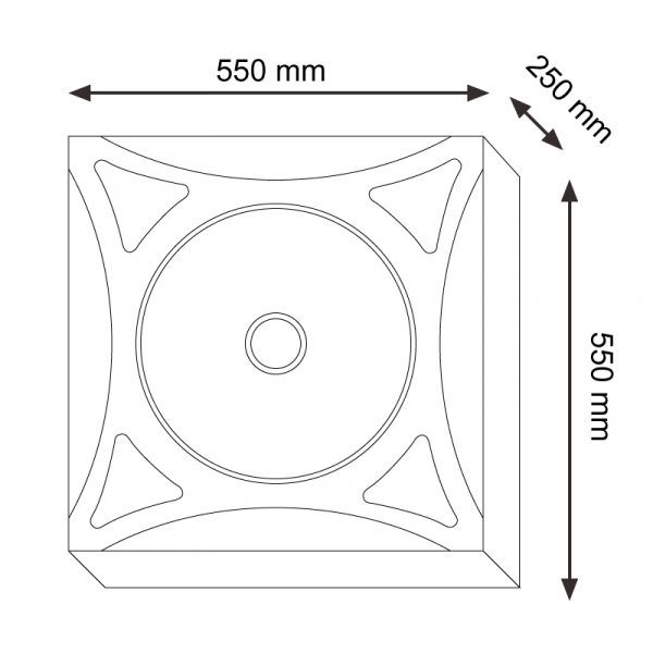 Ventilador de Techo Armstrong Square 68W - NLM8087 - Imagen 2