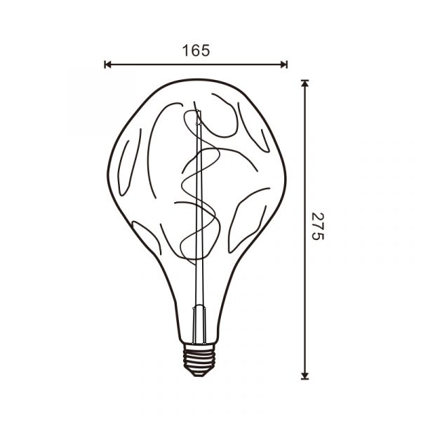 Bombilla LED Filamento Espiral E27 A165 4W Ámbar - NLM8576 - Imagen 2
