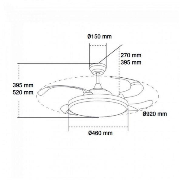 Ventilador de techo LED White Yeray - NLM8815 - Imagen 2