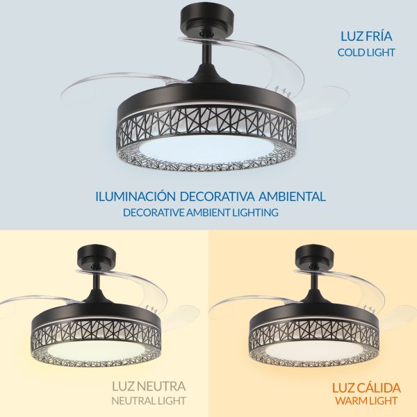 Ventilador de techo LED Black Aqua - NLM8818 - Imagen 5