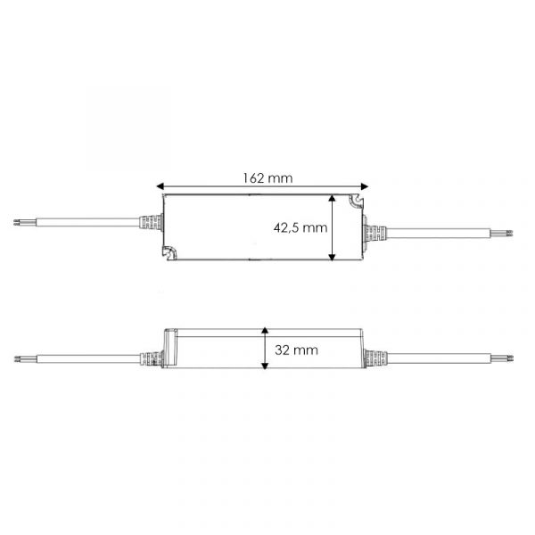 Fuente de alimentacion para tiras LED Mean Well 60W 24VDC IP67 LPV-60-24 - NLPV-60-24 - Imagen 2