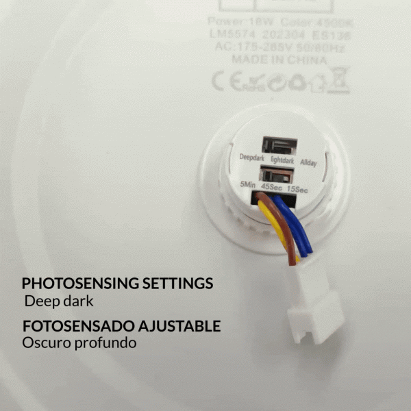 Panel de Superficie Circular Serie Sensor Light 18W - N - Imagen 4