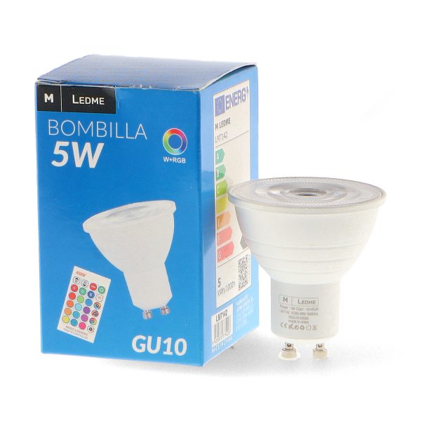 Bombilla LED Colours GU10 5W RGBW con Mando - NLM7142