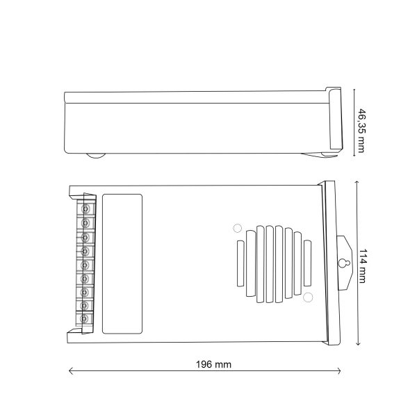 Fuente de alimentación para tiras LED 600W 24VDC - NLM2543 - Imagen 2